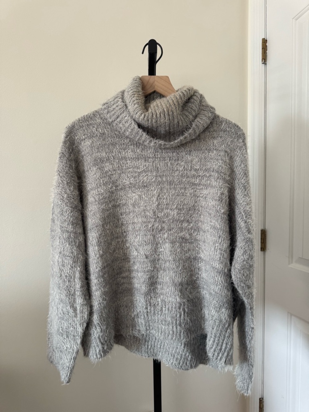 Show Me Your MuMu Heather Gray Cowl Neck Sweater